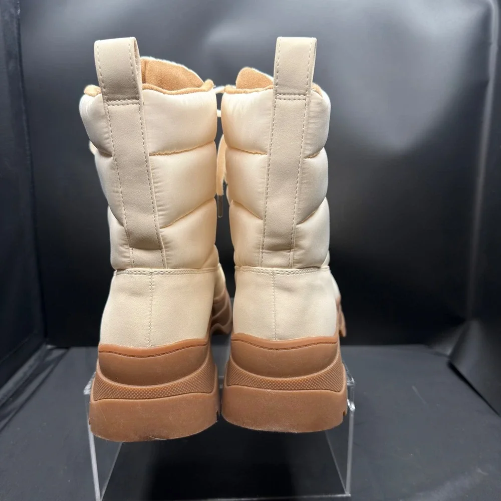 Amazon Essentials Womens Puffer Winter Boots Cream Tan Size 9.5 C250523PT7D6